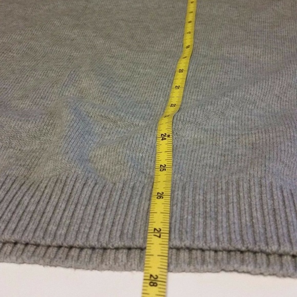 DKNY JEANS Men's Large Cotton Logo Sweater Gray - Picture 5 of 7